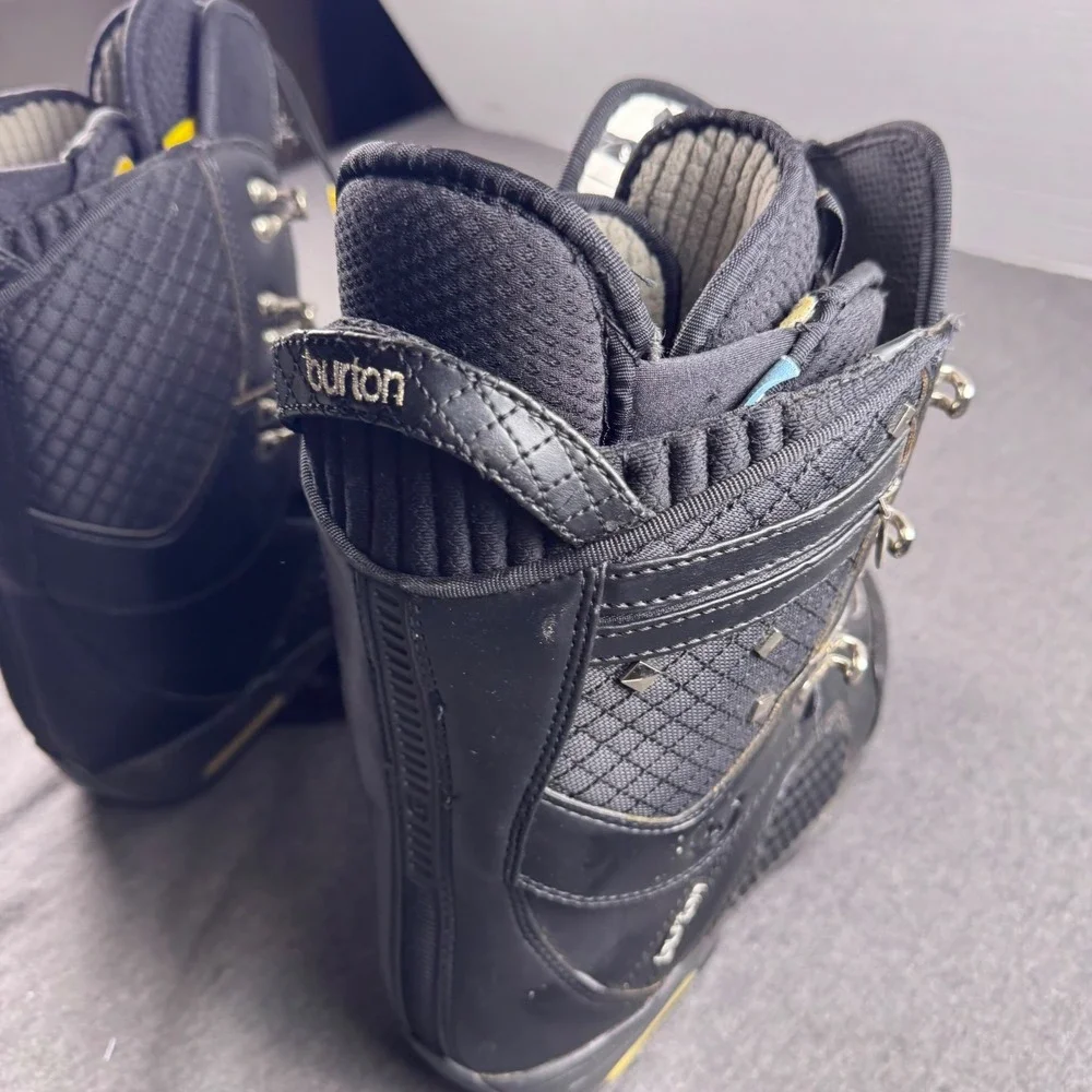 Burton Sapphire Snowboard Boots Womens 8 Black Studded Quilted Lace Up 25 JPN‎